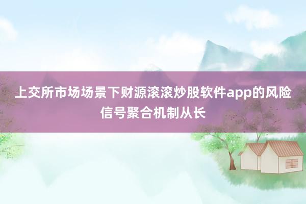 上交所市场场景下财源滚滚炒股软件app的风险信号聚合机制从长